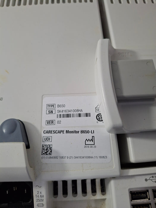 GE Healthcare Carescape B650 Critical Care Patient Monitor