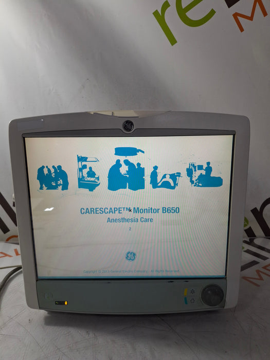 GE Healthcare Carescape B650 Anesthesia Care Patient Monitor