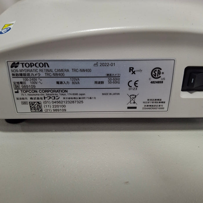 Topcon Medical TRC-NW400 Non-Mydriatic Retinal Camera