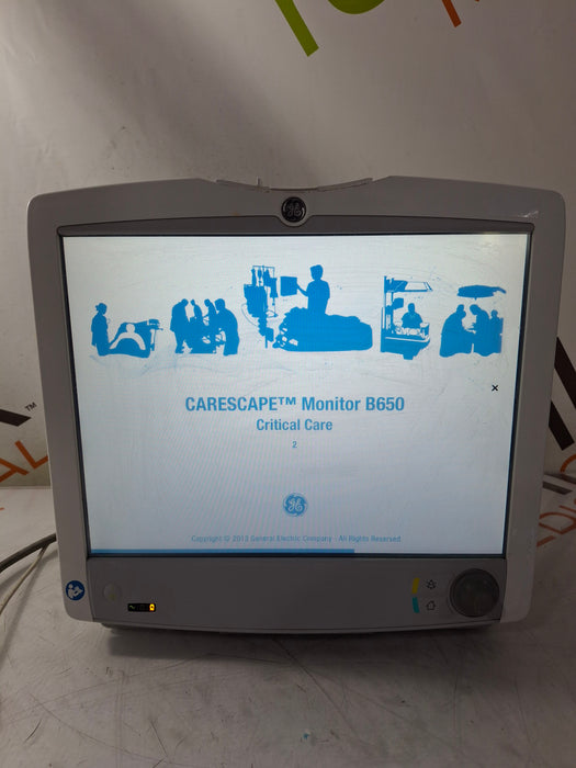 GE Healthcare Carescape B650 Critical Care Patient Monitor
