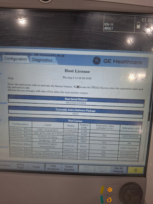 GE Healthcare Carescape B650 Critical Care Patient Monitor