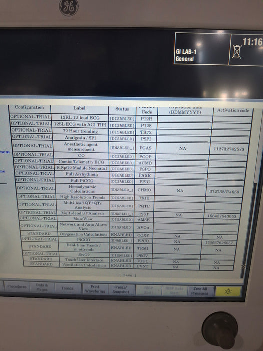 GE Healthcare Carescape B650 Anesthesia Care Patient Monitor