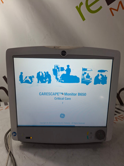 GE Healthcare Carescape B650 Critical Care Patient Monitor