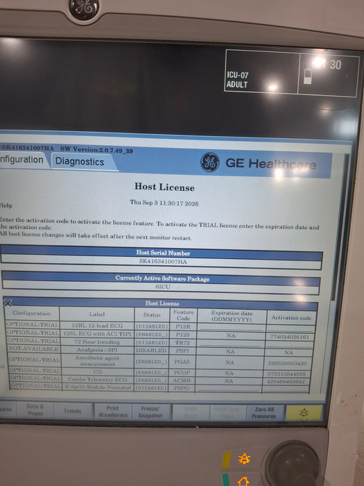 GE Healthcare Carescape B650 Critical Care Patient Monitor
