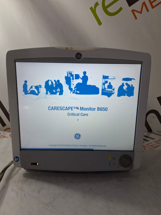 GE Healthcare Carescape B650 Critical Care Patient Monitor