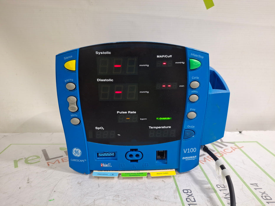 GE Healthcare Dinamap V100 - NIBP, SpO2, Temp Vital Signs Monitor