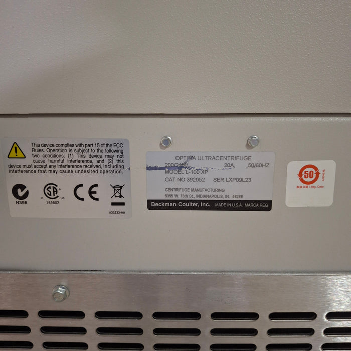 Beckman Coulter Optima L-100 XP Ultracentrifuge