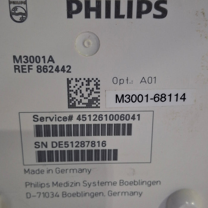 Philips M3001A-A01 Fast SpO2, NIBP, ECG MMS Module