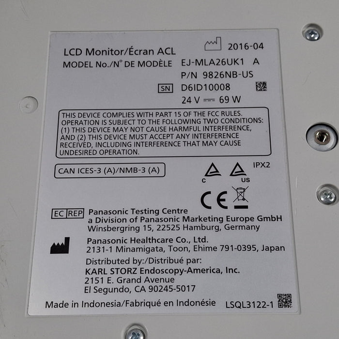 Karl Storz EJ-MLA26UK1 26" LED Surgical Display