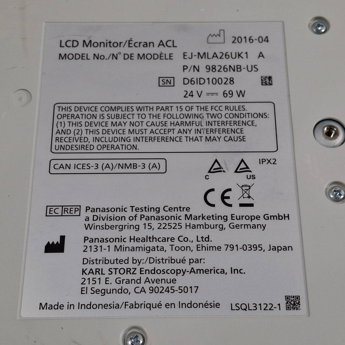 Karl Storz EJ-MLA26UK1 26" LED Surgical Display