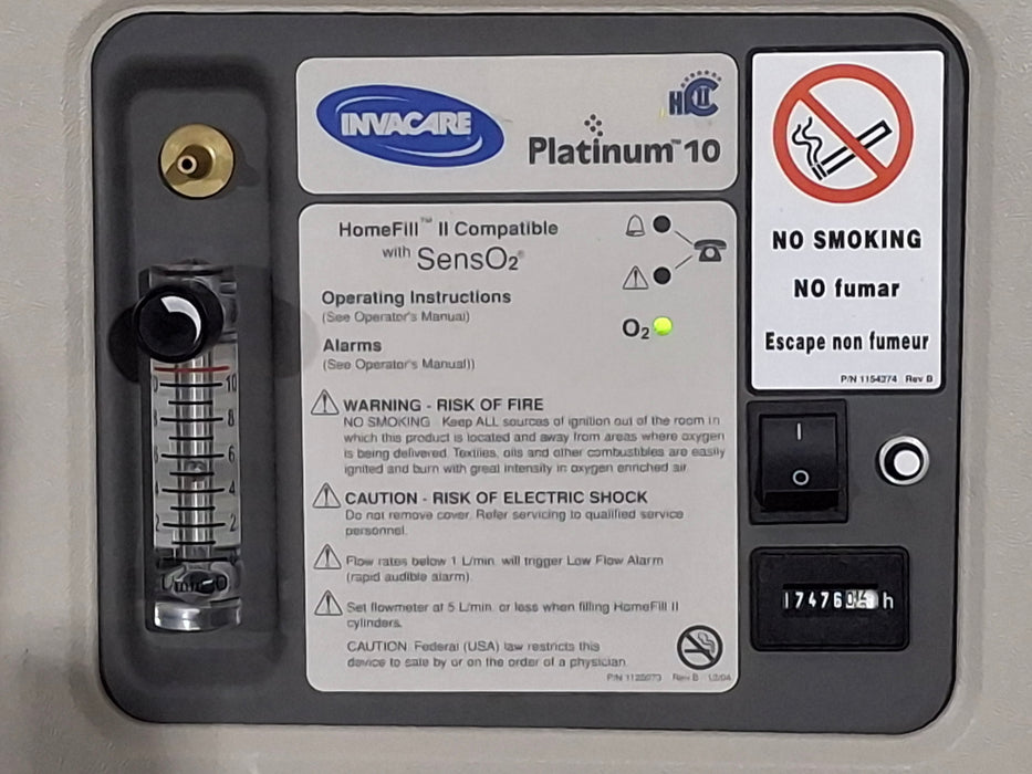 Invacare Corporation Platinum 10 O2 Concentrator