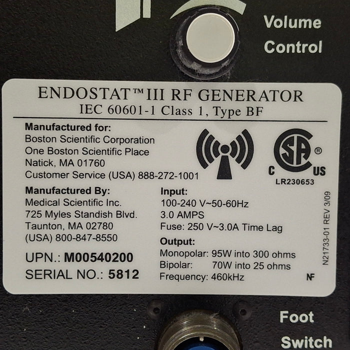Boston Scientific Endostat III RF Generator