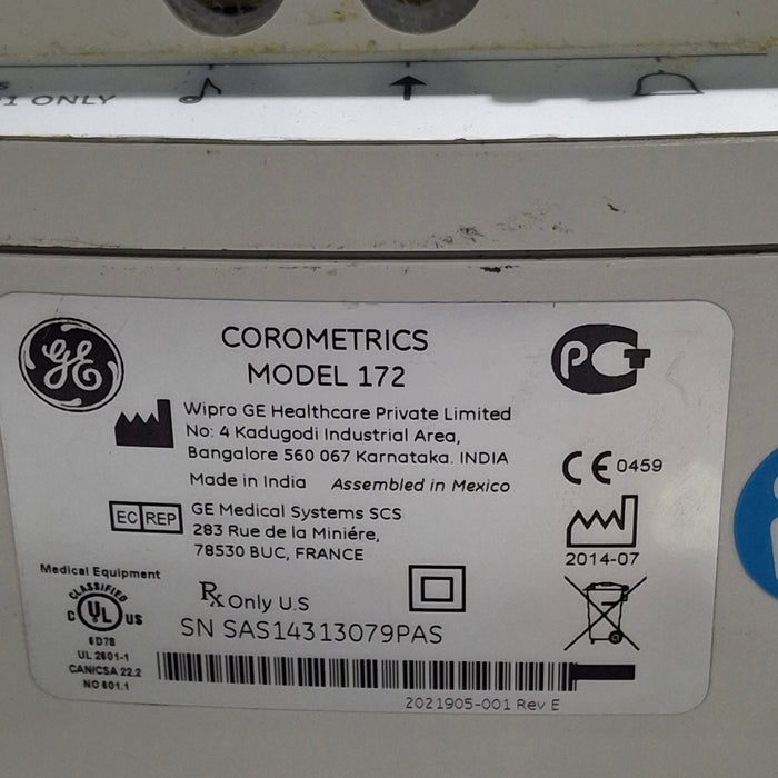 GE Healthcare Corometrics 170 Series Model 172 Fetal Monitor