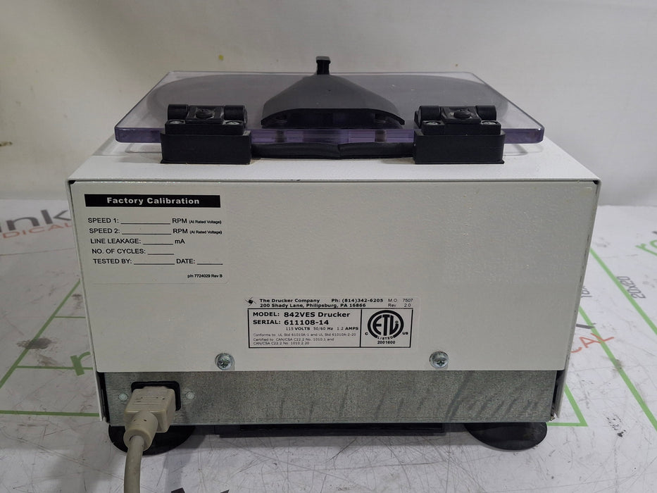 Drucker Diagnostics Horizon Plasmafuge-6 Centrifuge