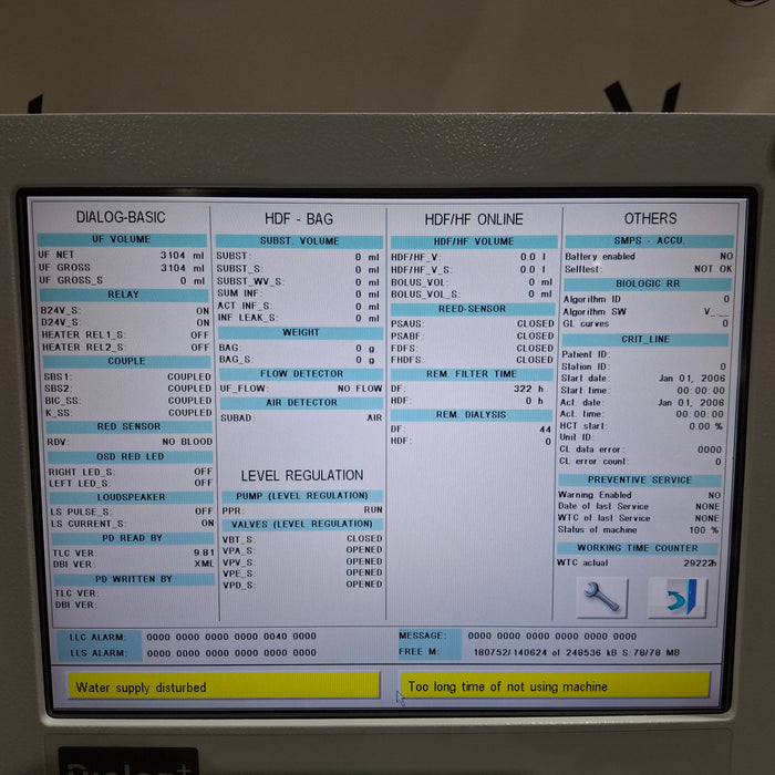 B. Braun Dialog Plus Hemodialysis Machine