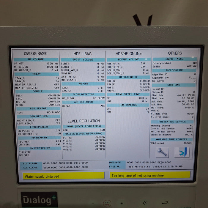 B. Braun Dialog Plus Hemodialysis Machine