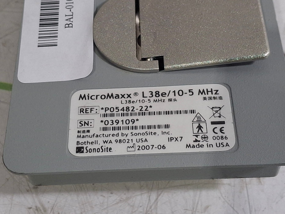 Sonosite L38e / 10-5 MHz P05482-22 Transducer
