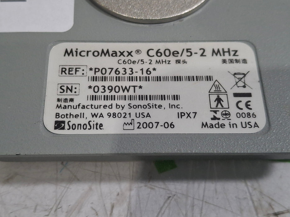 Sonosite MicroMaxx C60e/5-2 MHz Curved Array Transducer
