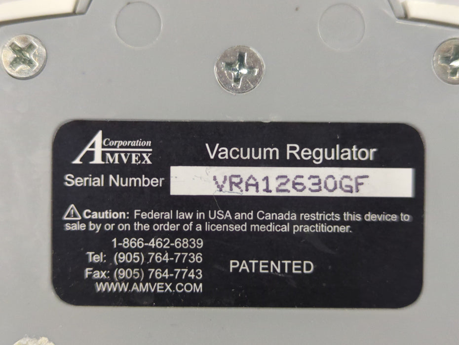 Amvex Vacuum Regulator