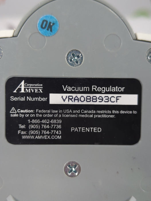 Amvex Vacuum Regulator