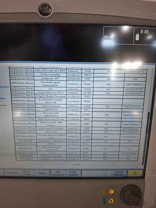 GE Healthcare Carescape B650 Critical Care Patient Monitor