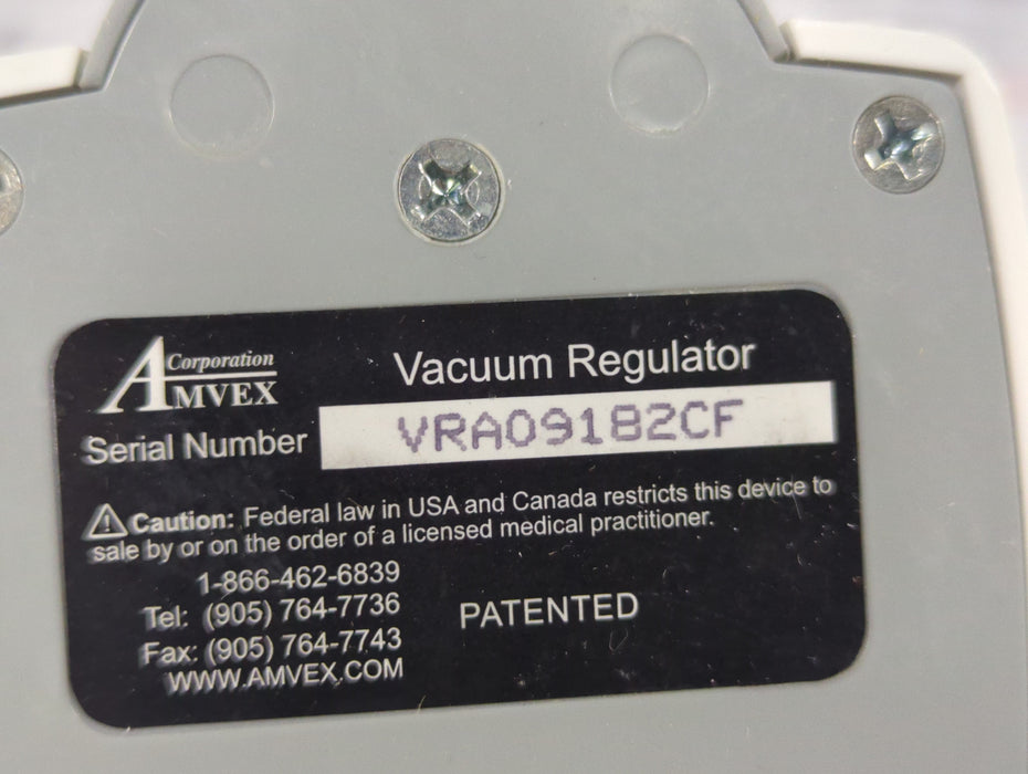 Amvex Vacuum Regulator
