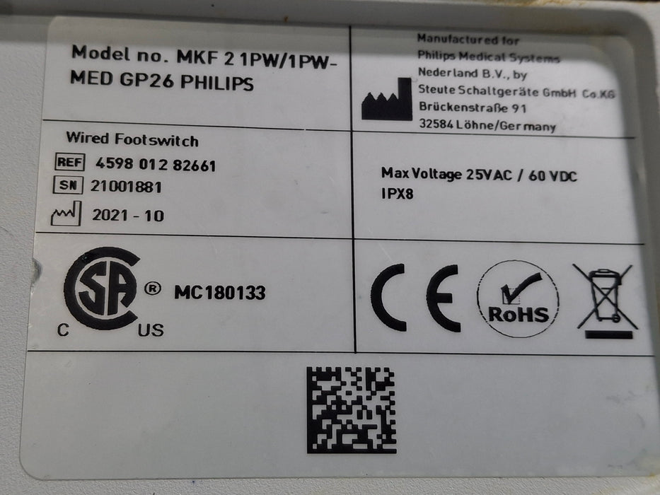 Philips 4598 012 82661 Footswitch