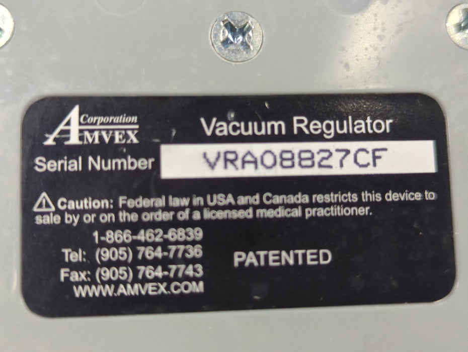 Amvex Vacuum Regulator