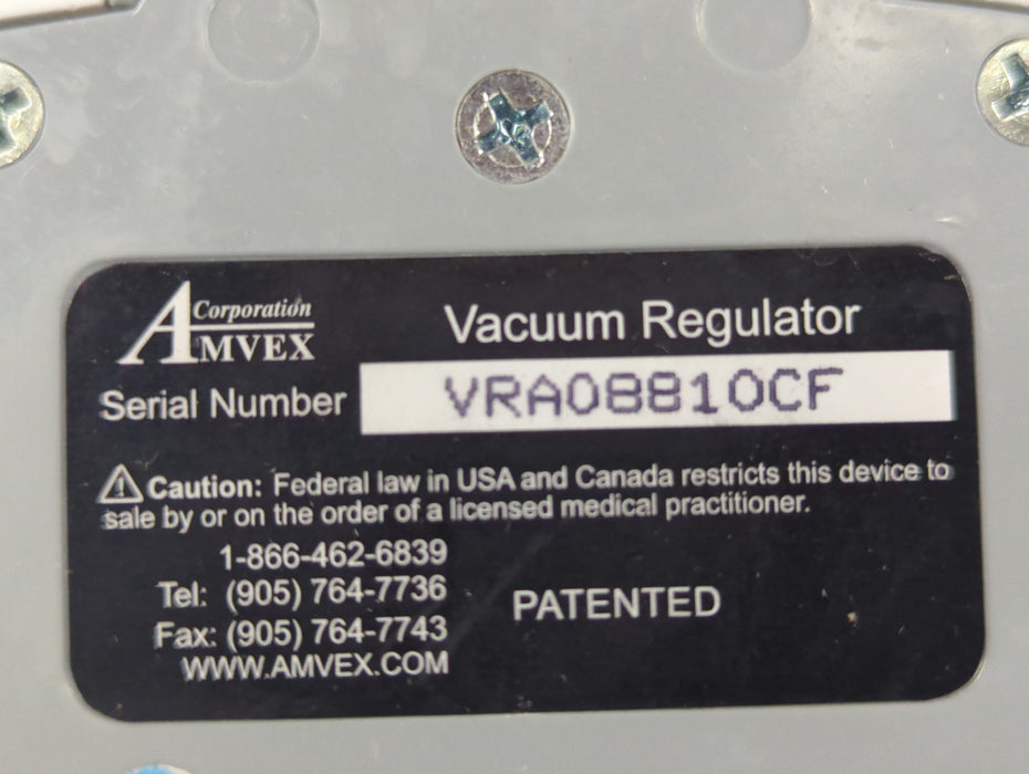 Amvex Vacuum Regulator