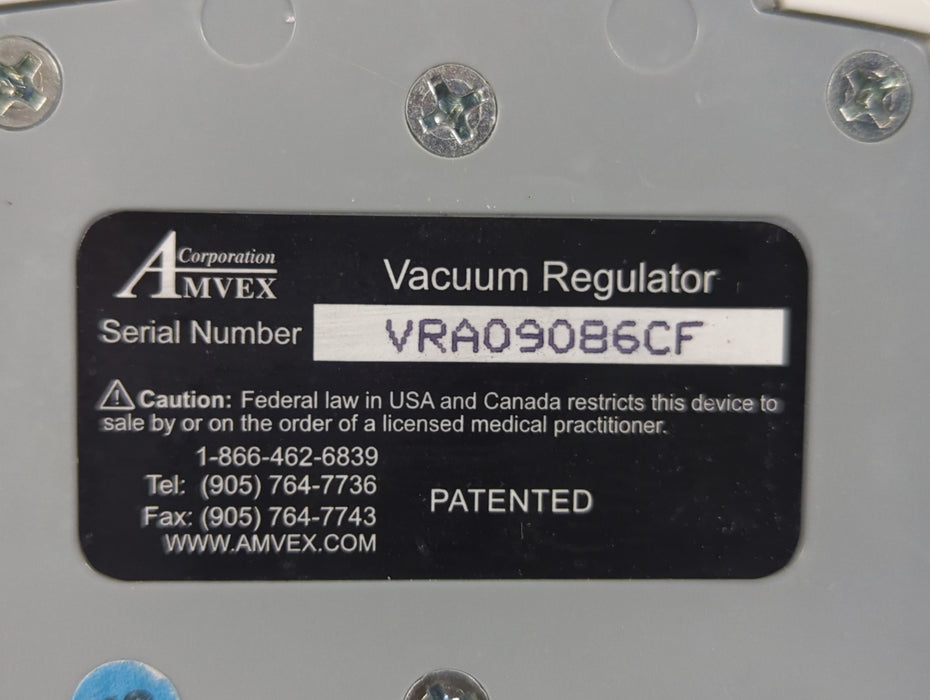 Amvex Vacuum Regulator