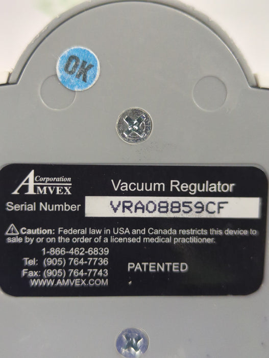 Amvex Vacuum Regulator