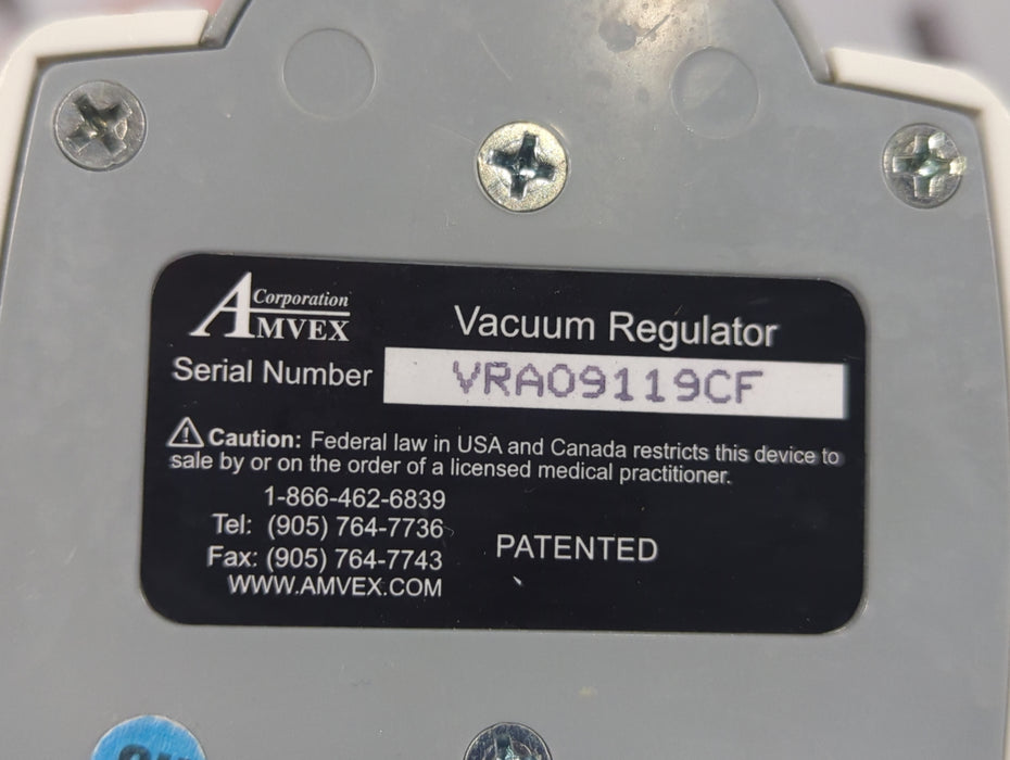 Amvex Vacuum Regulator