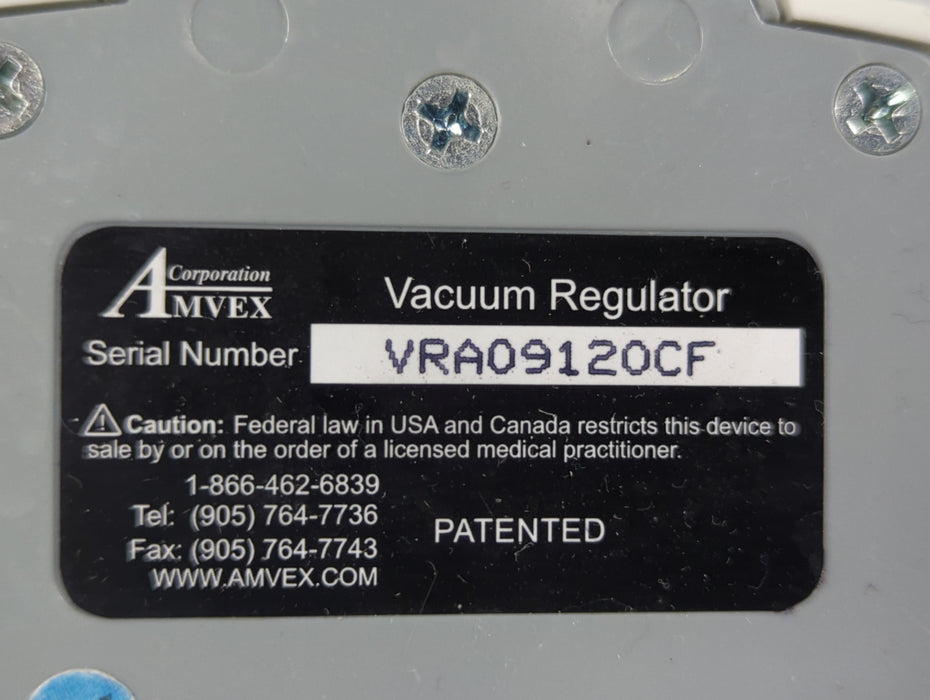 Amvex Vacuum Regulator