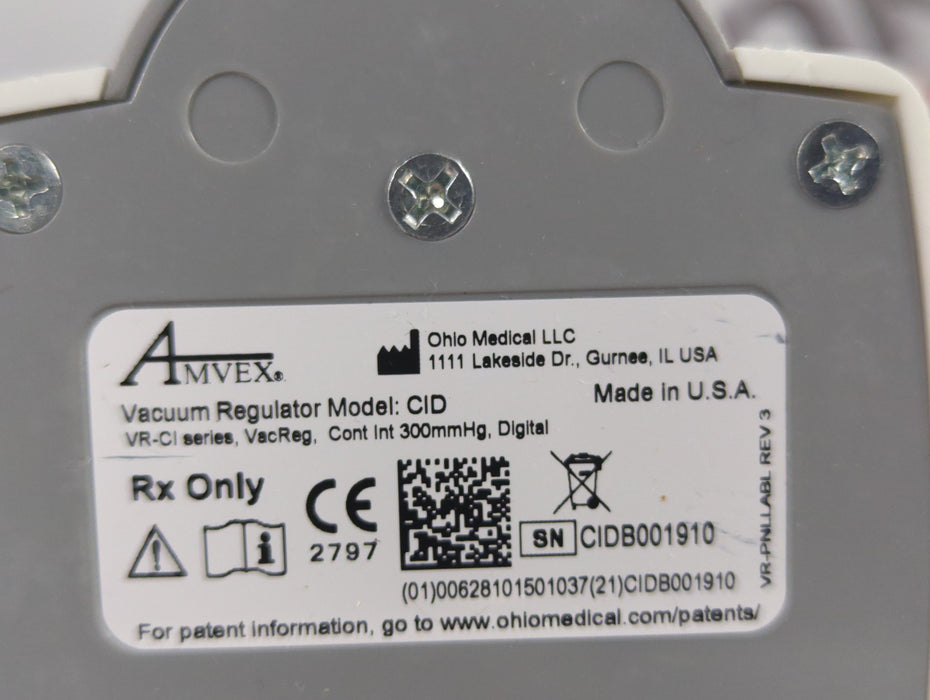 Amvex Vacuum Regulator