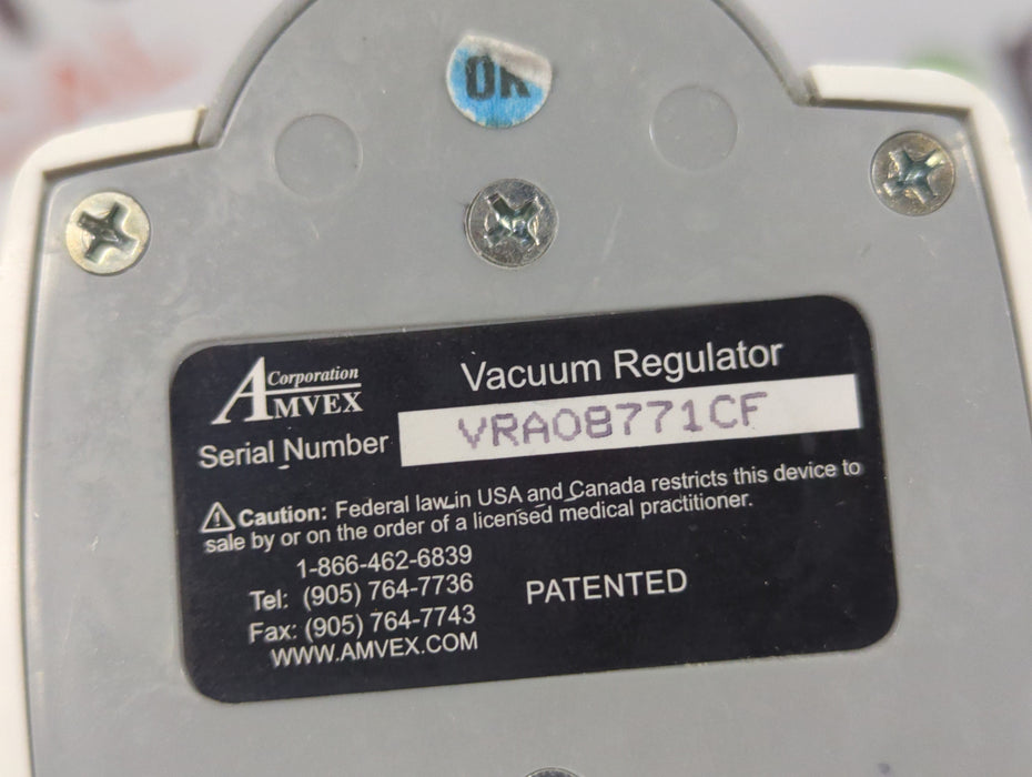 Amvex Vacuum Regulator