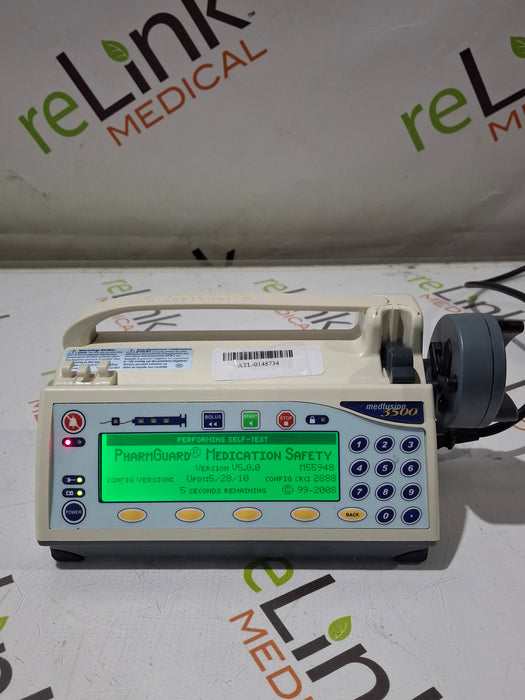 Smiths Medical Medfusion 3500 Version 5 Syringe Infusion Pump