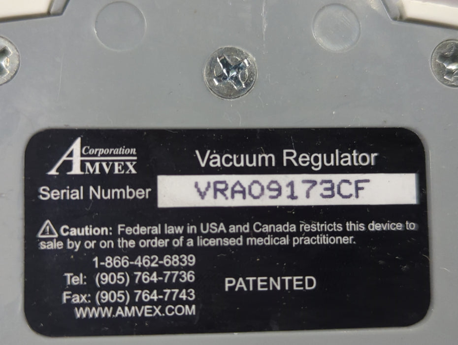Amvex Vacuum Regulator