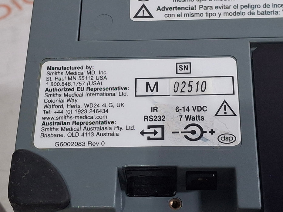 Smiths Medical Medfusion 3010a Syringe Infusion Pump