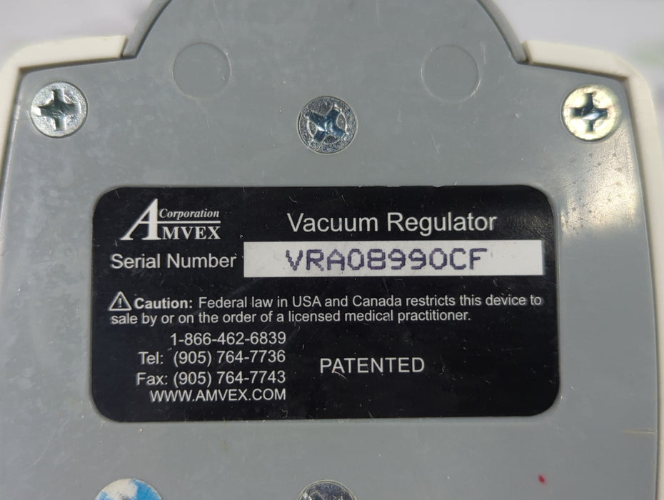 Amvex Vacuum Regulator