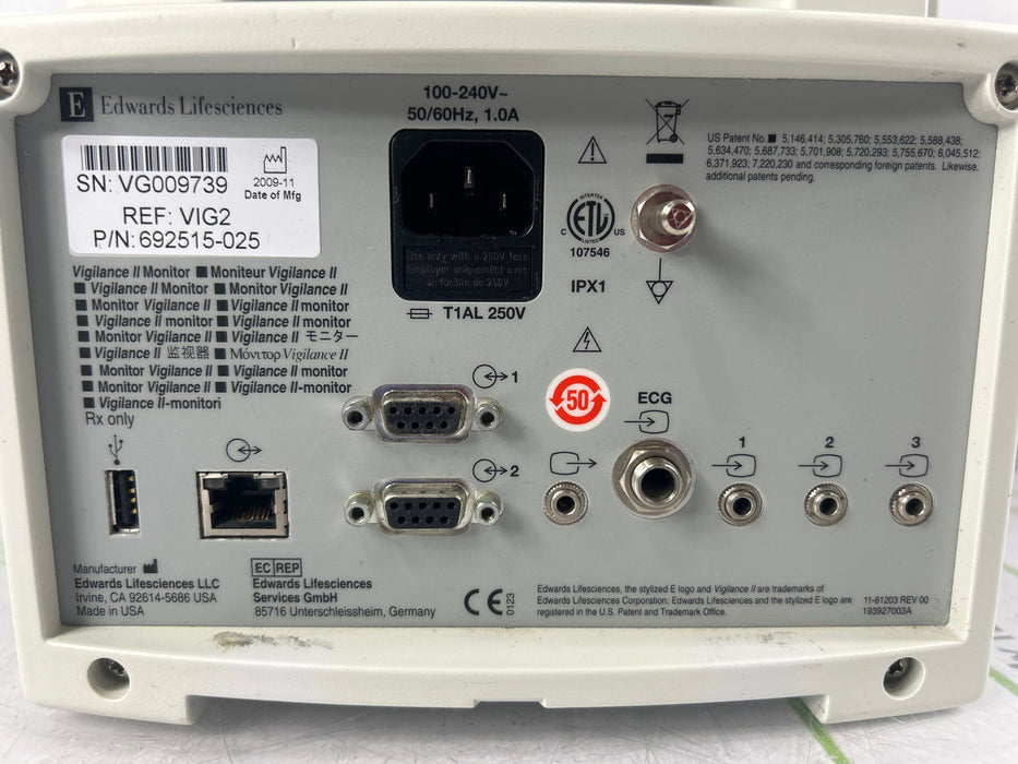 Edwards Lifesciences Vigilance II Patient Monitor