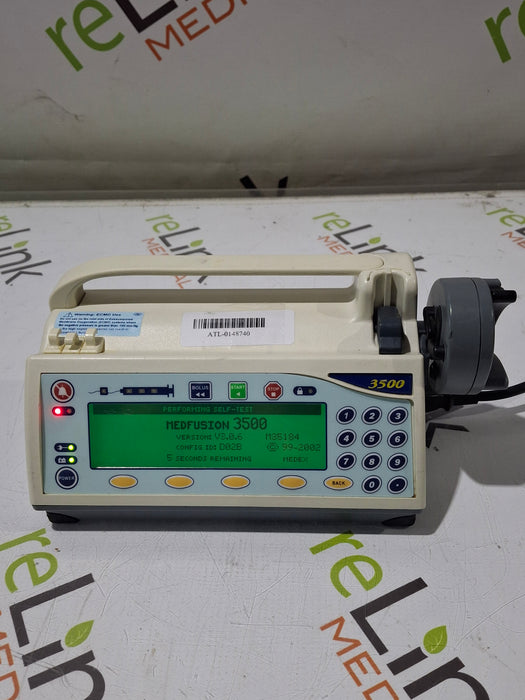 Smiths Medical Medfusion 3500 Version 3 Syringe Infusion Pump