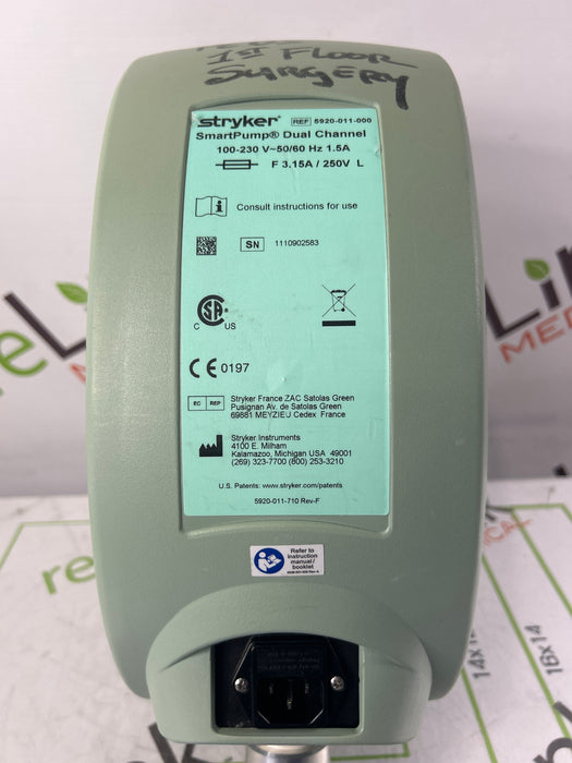 Stryker SmartPump Dual Channel Tourniquet