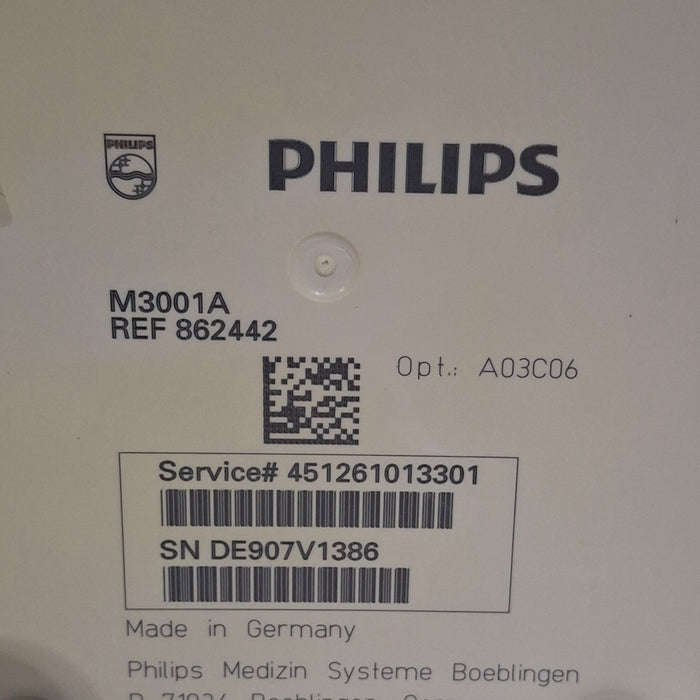 Philips M3001A-A03C06 Masimo SpO2, NIBP, ECG, Temp, IBP MMS Module