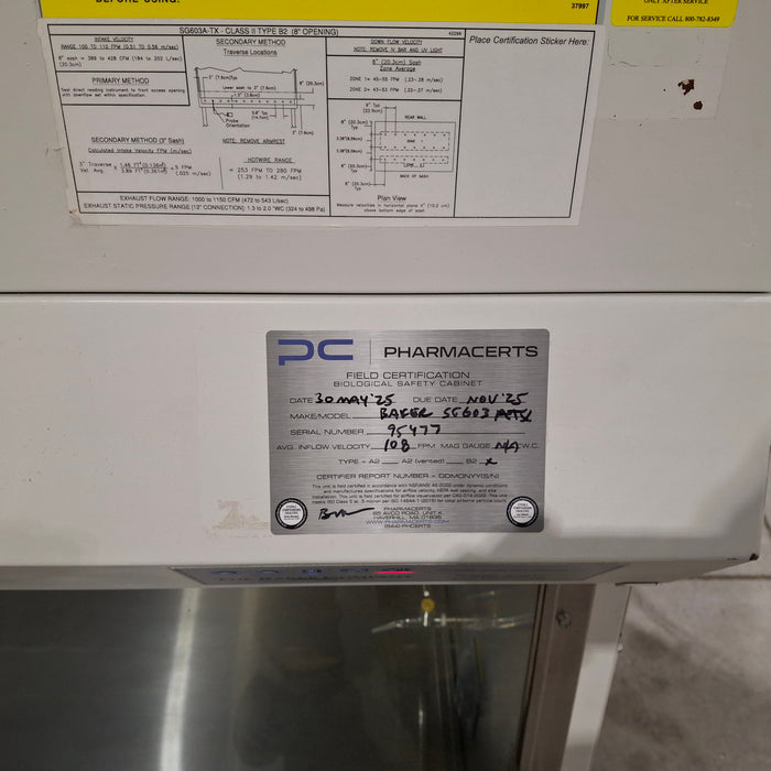 The Baker Company SG603ATX SterilChemGARD III Advance