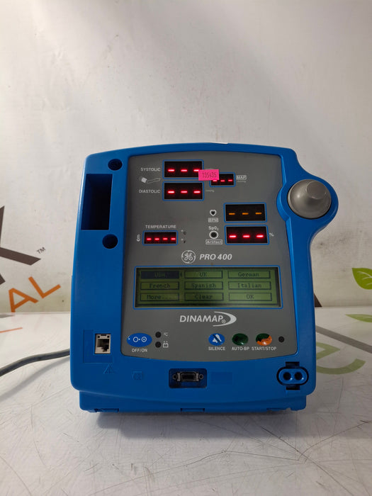 GE Healthcare Dinamap Pro 400 Vital Signs Monitor