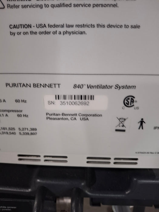 Puritan Bennett 840 Ventilator without Compressor