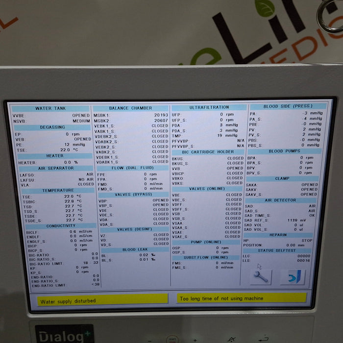 B. Braun Dialog Plus Hemodialysis Machine