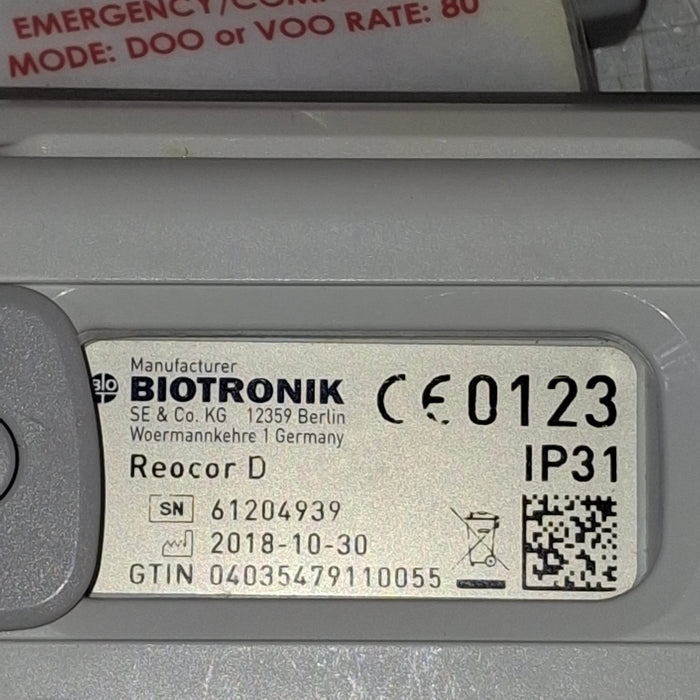 Biotronik Reocor D Temporary Pacemaker