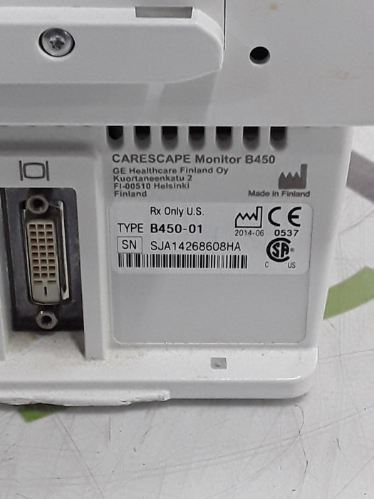 GE Healthcare Carescape B450 Critical Care Patient Monitor