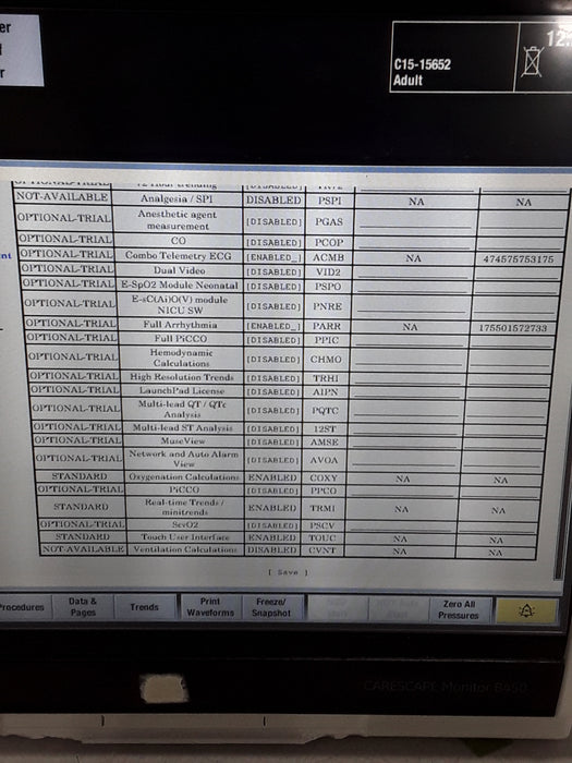 GE Healthcare Carescape B450 Critical Care Patient Monitor